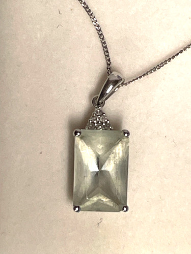9ct white gold peridot - 9ct,