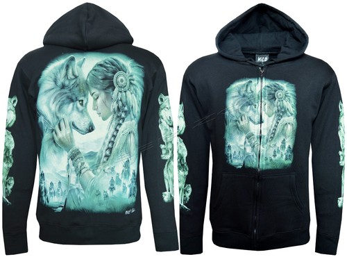 Zip hoodie native american - zip,