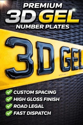 Gel number plates front - gel,