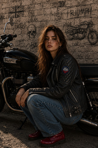 Vintage black leather - vintage,