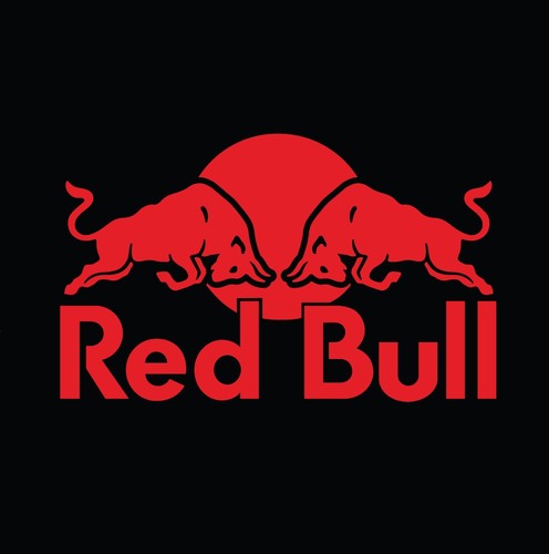 Redbull logo red die cut - redbull,