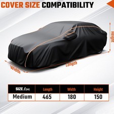 Waterproof Car Cover 6 Layer Heavy Duty Cotton Lined UV Protection Multiple Size