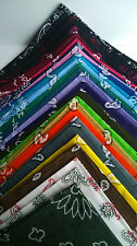  BANDANAS HEADSCARVES PAISLEY DESIGN, ASSORTED COLOURS