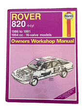 Haynes Rover 820 1986 to 1991 1994cc 4-cyl models  Owners Workshop Manual