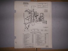 ZENITH 26VME CARB AUSTIN A30 SPARE PARTS SHEET 