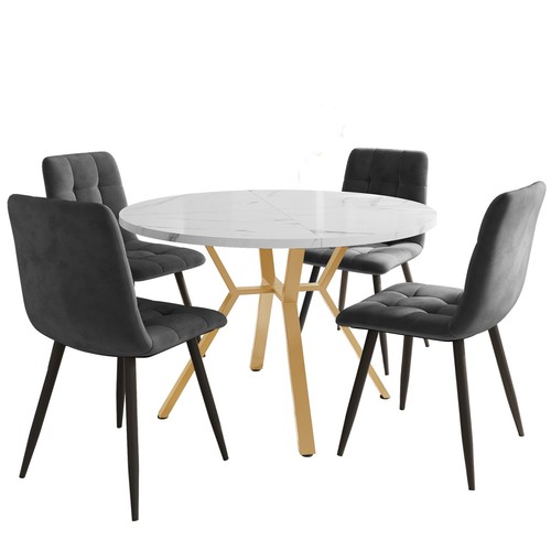 Round kitchen dining table - dining,