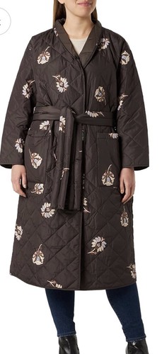 Noa quilted coat brown - noa,