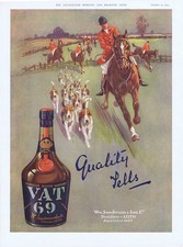 Wm SANDERSON Vat 69 Whisky - Vintage Advertisement 1929