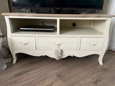 Stunning Cream French Style 3 Drawer Tv Unit Beautiful Condition