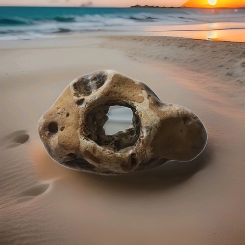 Large hag stone double hole - hag,