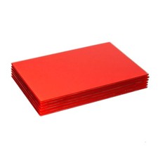 6x Glass Placemats Set Dinner Table Place Mats, Red, 30 x 20 cm