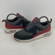 Nike Air Max Thea Ladies Shoes Trainers Grey & Red Size 6 UK Womens