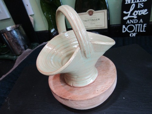 Studio pottery basket - a, /