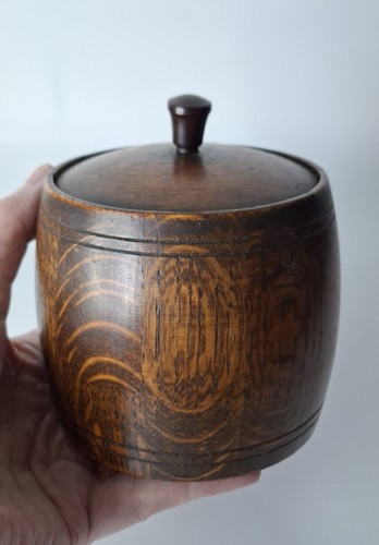 1940s oak tea caddy with - oak,