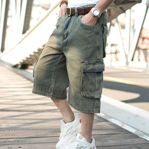 Men denim baggy - men, shorts