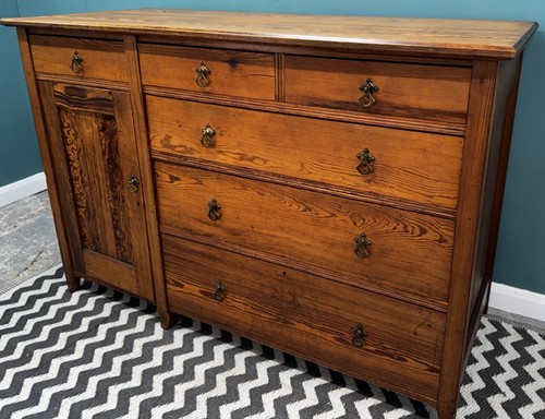 Antique large pine chest - antique, of