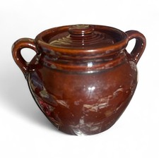 Antique 1900s Bean Pot Crock 2