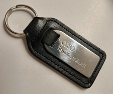 GENUINE AUDI MAIN DEALER LEATHER AND METAL KEYRING FOB. TAUNTON. S-LINE A3 S3 TT