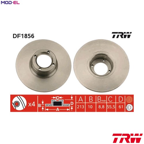 Brake disc df1856 for - disc,