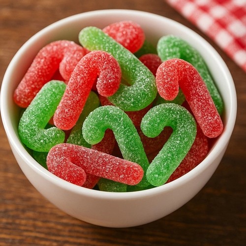 Vegan sugared candy canes - candy,
