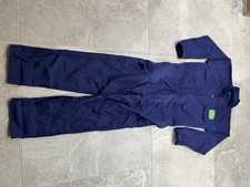 John Deere Badged Zip Front Navy Boiler Suit Overalls Size M 39-41" Chest