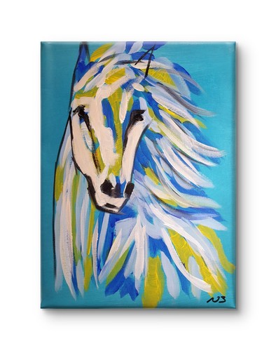 Original textured horse 12x16 - original,