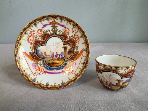 Augustus rex meissen cup and - augustus,
