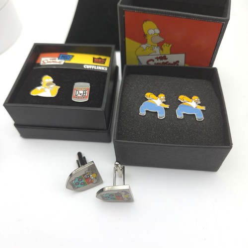 The simpsons cuff links bundle - simpsons,