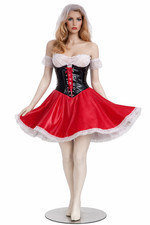 Ladies Sexy Red PVC Maid Role