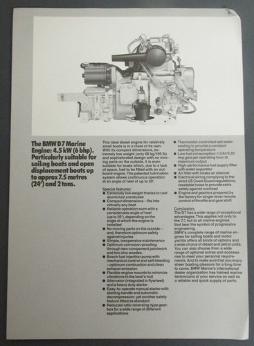 Vintage 1982 bmw marine - vintage, d7