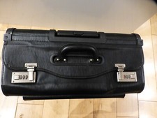 Monolith Pilot Travel Case PVC Faux Leather Rolling Wheeled with Pull Up Handle