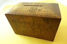 Quirky, Antique, Wooden Swear Box with great Inscription, Good (Ref: 2349)