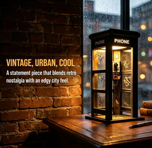 Vintage phone booth - booth, ambient