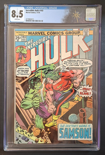 Incredible hulk 193 cgc 5 - #193, 8.5