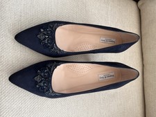 Sargasso and Grey Navy Court Shoes UK 7.5