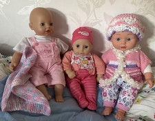 Baby Doll Bundle 2x Zapf Creation Annabell Baby Born Smsll & 1 More Clean Used 