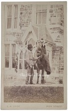 CDV ABERYSTWYTH WALES LADY RIDING SIDE SADDLE RIDING HABIT GOTHIC ESTATE GYDE