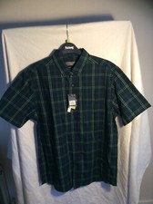 Mens BNWT green and navy check