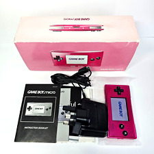 Nintendo Game Boy Advance Micro Console GBA Pink With Original Box Tested