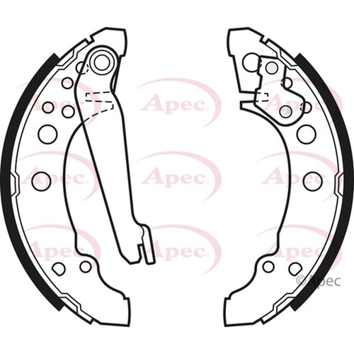 Brake shoes set for lupo - brake, vw