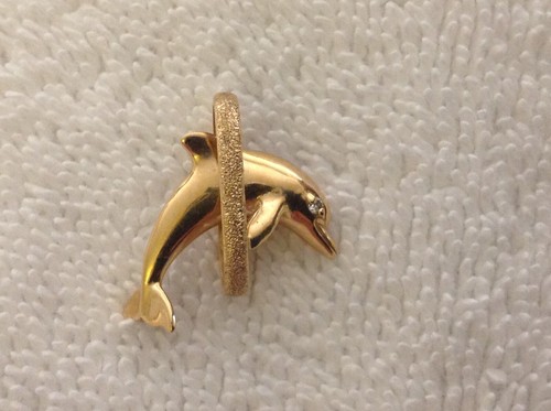 14k wyland dolphin diamond - 14k, eye