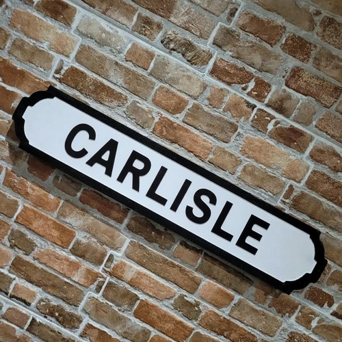 Carlisle sign wooden faux - carlisle,