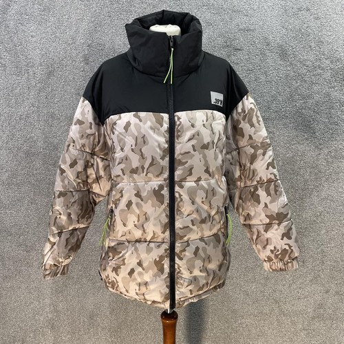 Topshop tan camo puffer jacket - topshop,