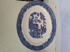 Burslem Willow Pattern Blue