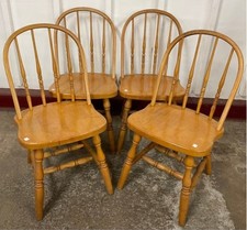 A set of four beech kitchen chairs Very Good Condition