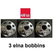 3 ELNA METAL SPOOL BOBBINS fit