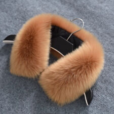 Unisex Soft Fluffy Neck Warmer Faux Fur Collar Scarf Coat Replacement Accessory