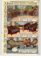 1928 PAPER AD Lloyd Loom Woven