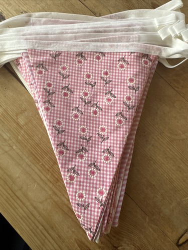 Fabric pink white - 9m,