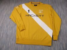 Hackett Jumper Mens Extra Large Crew Neck Pullover Sweater Yellow LMP1 McLaren